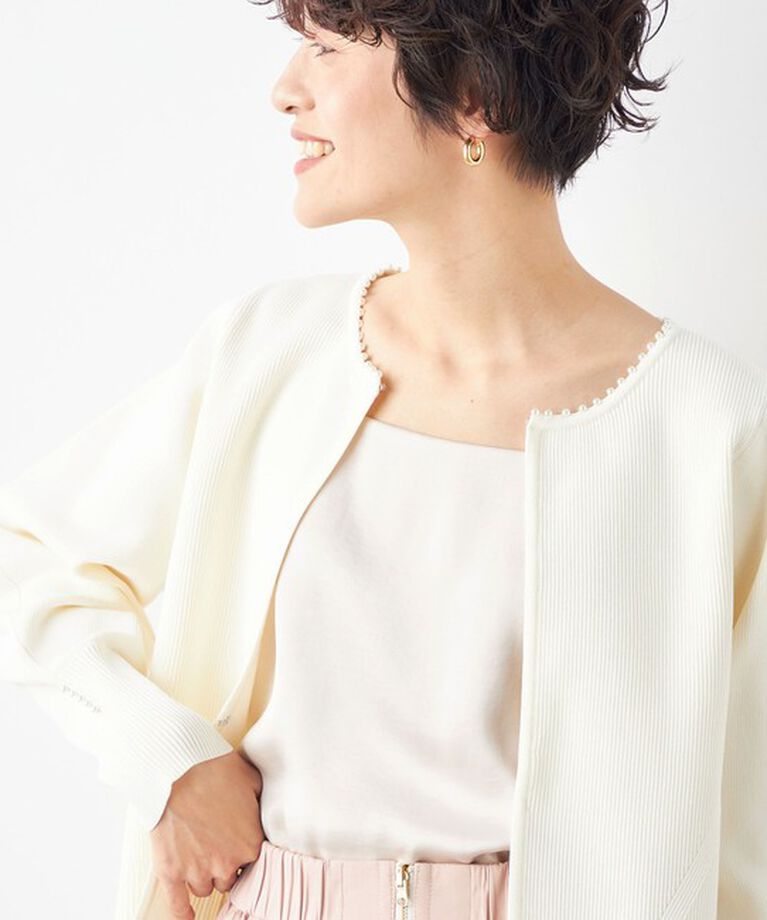 NOLLEY'S「《手洗い可能》愛され サテン×ベア天2WAYタンクトップ」|タンクトップ|
