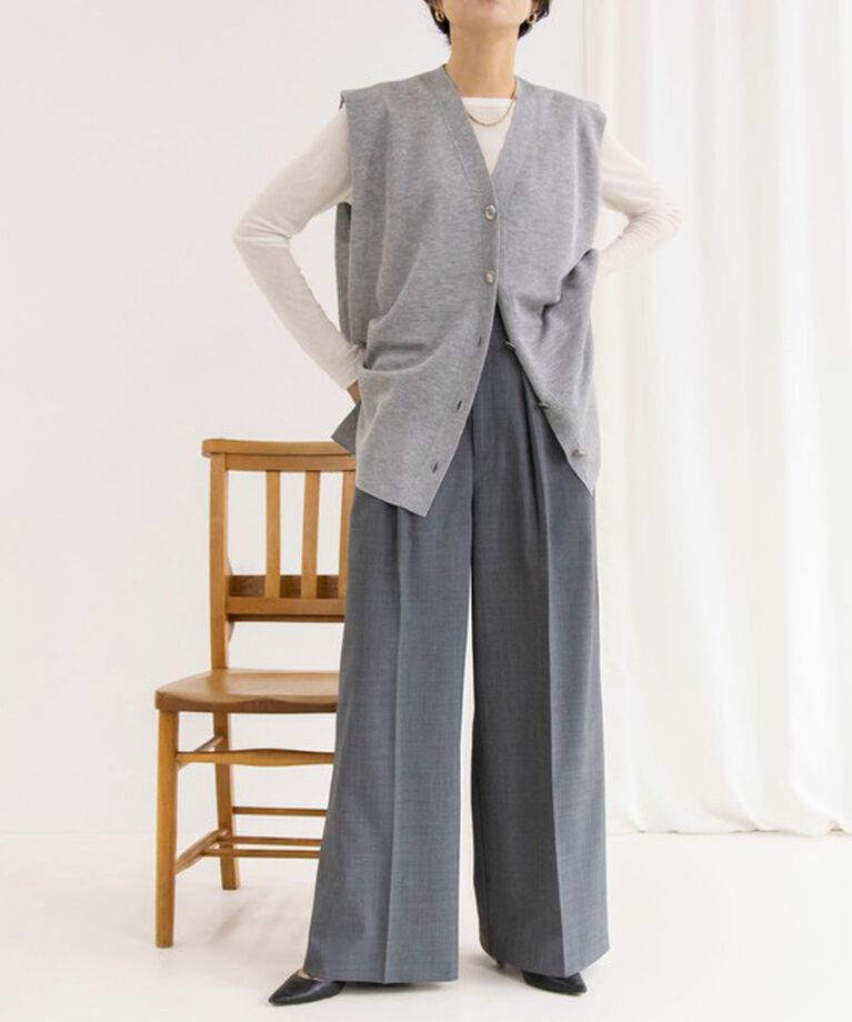 NOLLEY'S「ウォッシャブルハイスペックトロピカルウール2タックワイドパンツ」|その他|