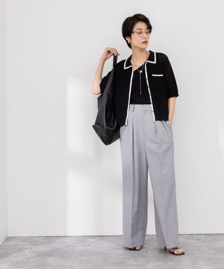 NOLLEY'S「ウォッシャブルハイスペックトロピカルウール2タックワイドパンツ」|その他|