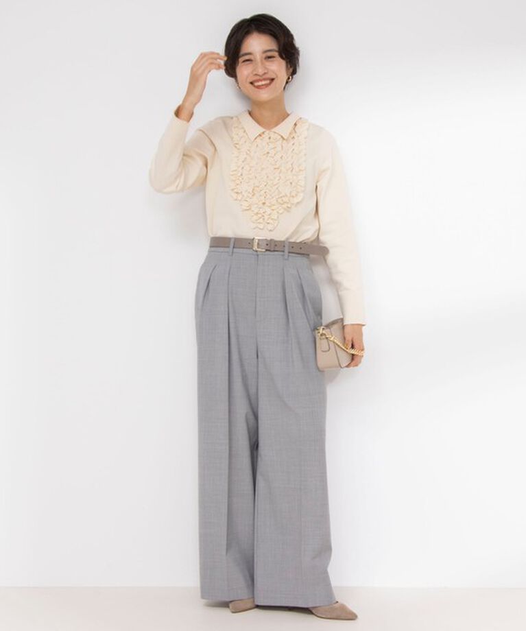 NOLLEY'S「ウォッシャブルハイスペックトロピカルウール2タックワイドパンツ」|その他|