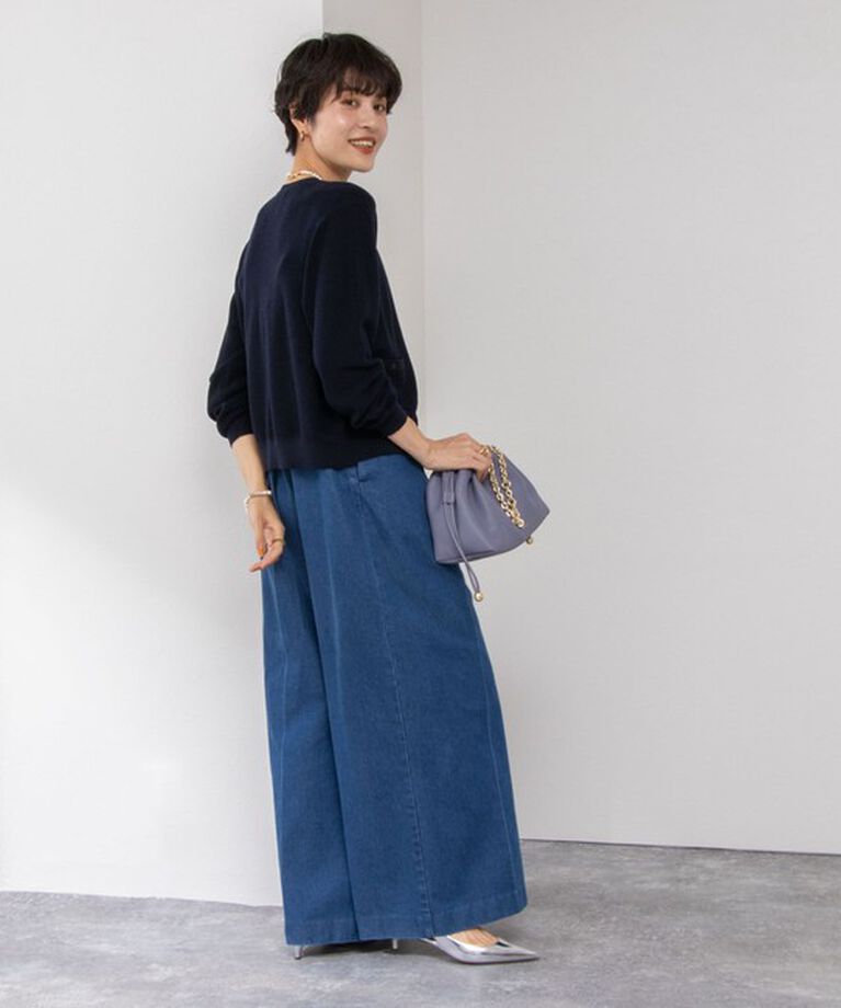 NOLLEY'S「《手洗い可能》ESPOIR 16G片畦クルーネックカーディガン」|カーディガン|