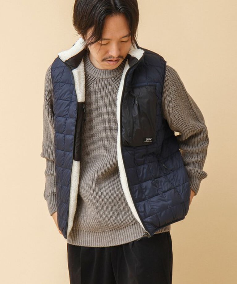 NOLLEY'S goodman「【TAION/タイオン】《配色別注》リバーシブル ボア×ダウンベスト 24AW」|ダウンベスト・ベスト|