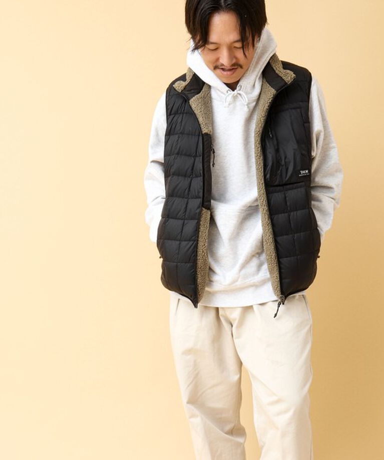 NOLLEY'S goodman「【TAION/タイオン】《配色別注》リバーシブル ボア×ダウンベスト 24AW」|ダウンベスト・ベスト|