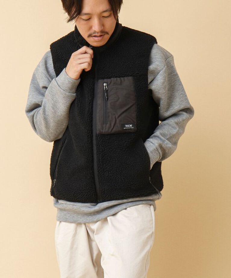 NOLLEY'S goodman「【TAION/タイオン】《配色別注》リバーシブル ボア×ダウンベスト 24AW」|ダウンベスト・ベスト|