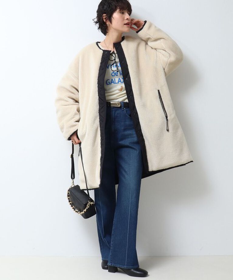 Rie Miller「《手洗い可能》ロゴジャガード2WAYニット(星)」|カーディガン|