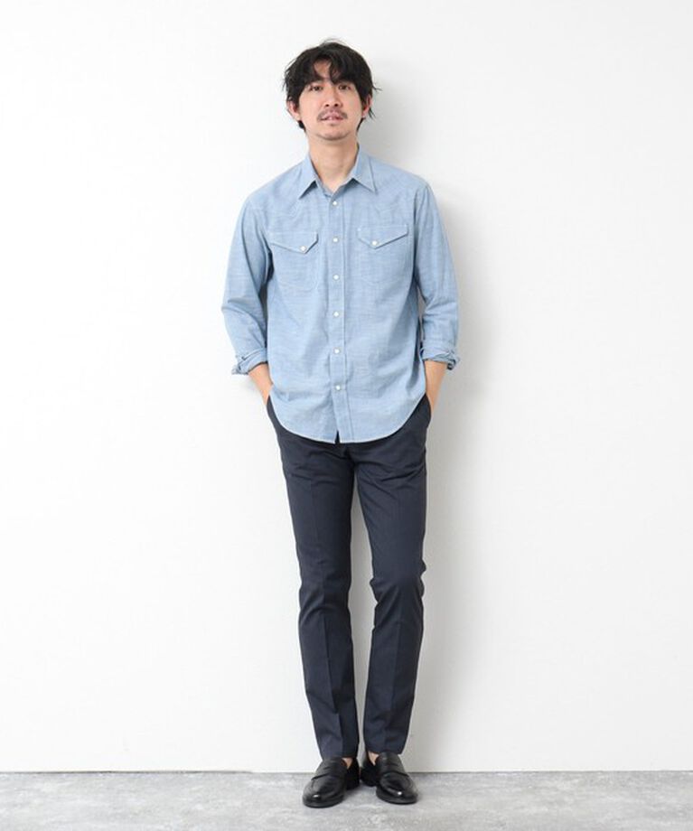 NOLLEY'S goodman「《ビジカジ対応》綿麻COOLMAX スリムフィットパンツ 25SS」|チノ|