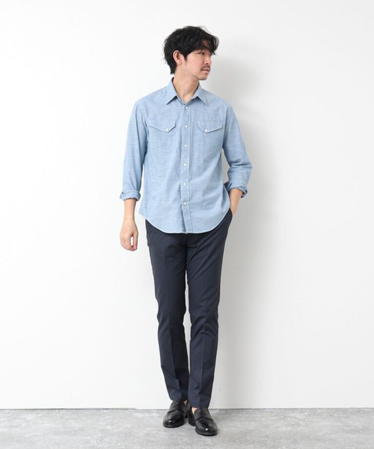 NOLLEY'S goodman「《ビジカジ対応》綿麻COOLMAX スリムフィットパンツ 25SS」|チノ|