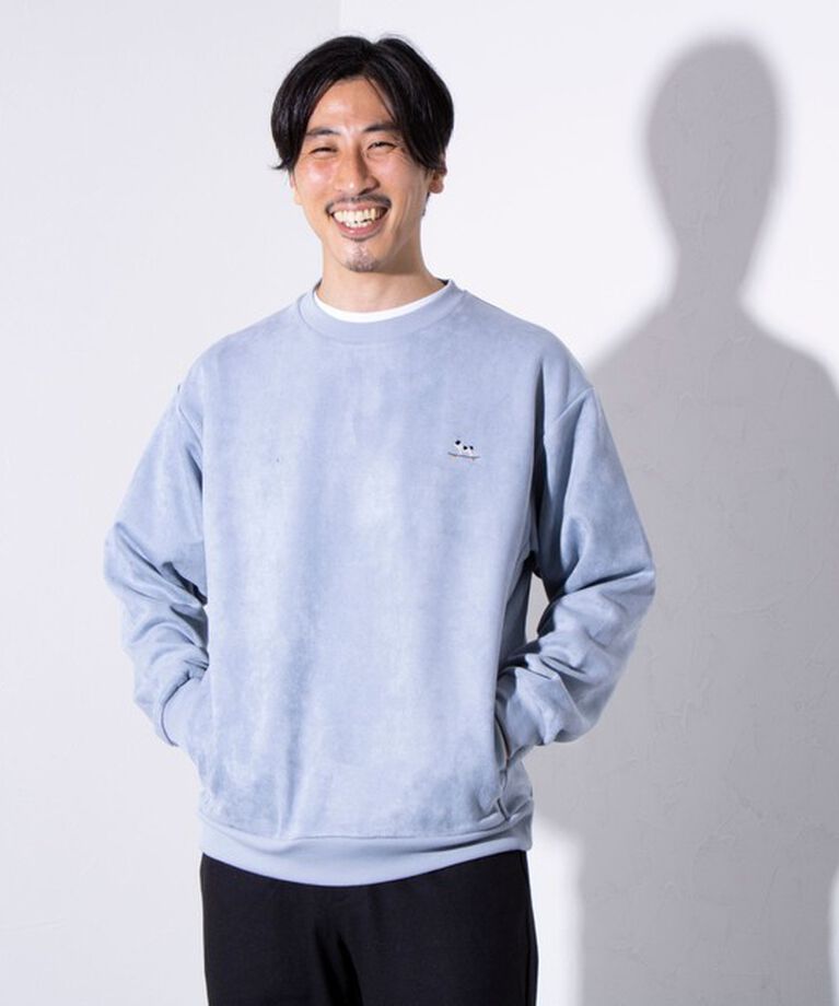 GLOSTER「【GLOSTER/グロスター】フレンチブルドッグ刺繍 スエードダンボール プルオーバースウェット」|スウェット・ジャージ|