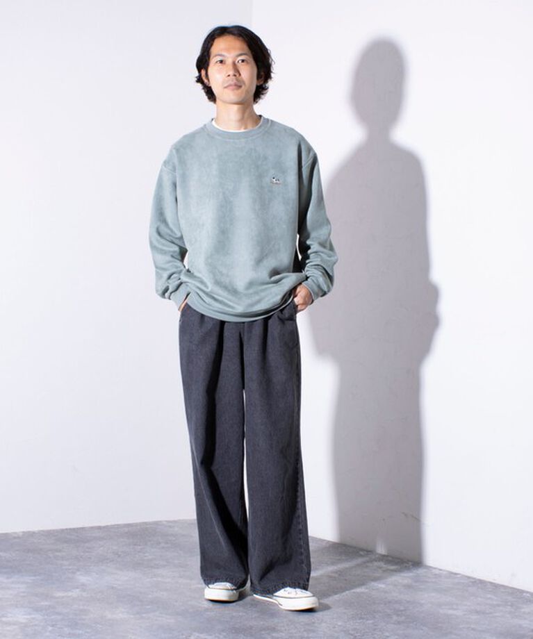 GLOSTER「【GLOSTER/グロスター】フレンチブルドッグ刺繍 スエードダンボール プルオーバースウェット」|スウェット・ジャージ|