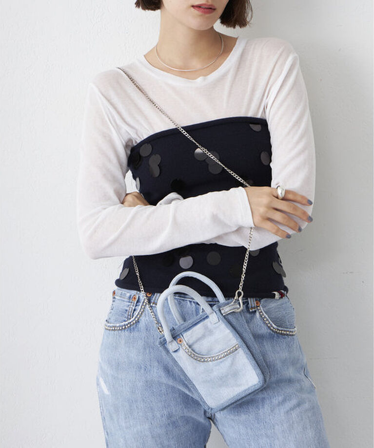  「【Jeanie Blue】STUDS MINI TOTE」|トートバッグ|