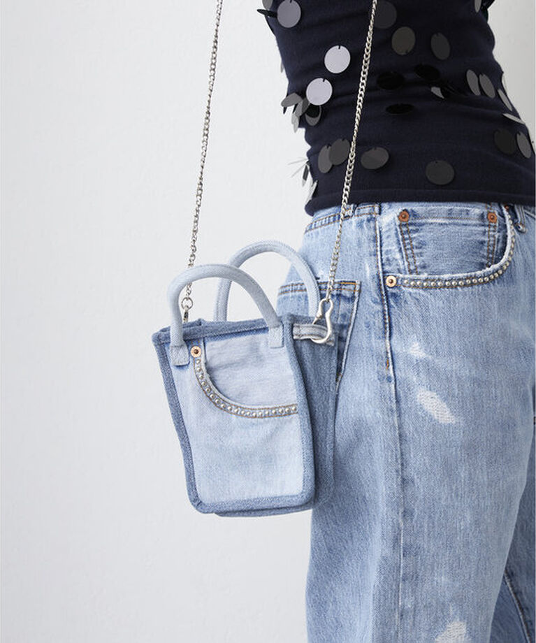  「【Jeanie Blue】STUDS MINI TOTE」|トートバッグ|