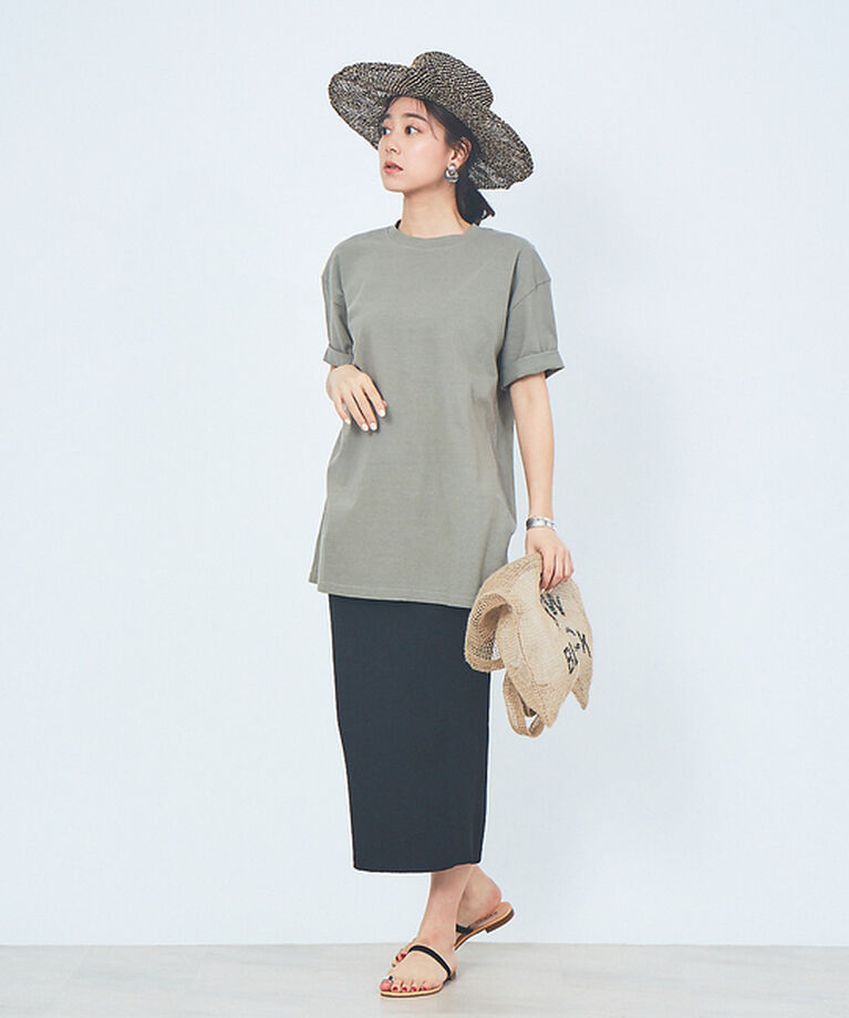 Rouge vif「ピースダイコットンチュニックTシャツ」|Tシャツ・カットソー|
