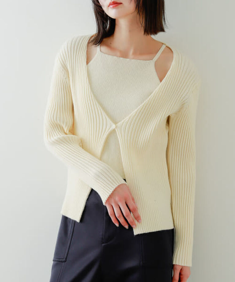 SENSE OF PLACE by URBAN RESEARCH「SENSE OF PLACE アンサンブルレイヤードセーター」|ニット・セーター|IVORY