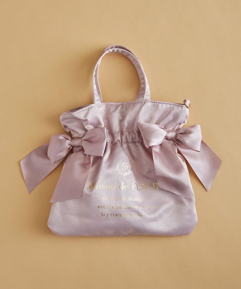 Maison de FLEUR「ダブルリボン2Wayトートバッグ」|その他|ピンク