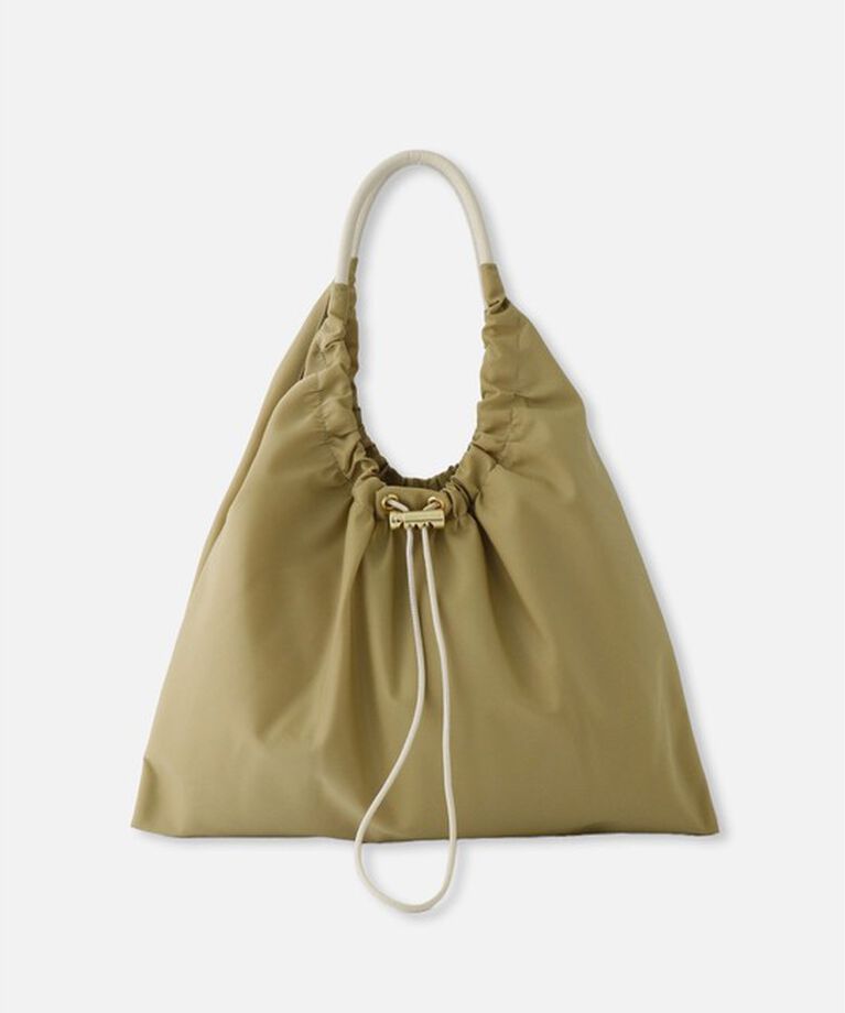 allureville「【ORSETTO(オルセット)】 NYLON TRIANGLE TOTE」|ショルダー・メッセンジャー|ベージュ