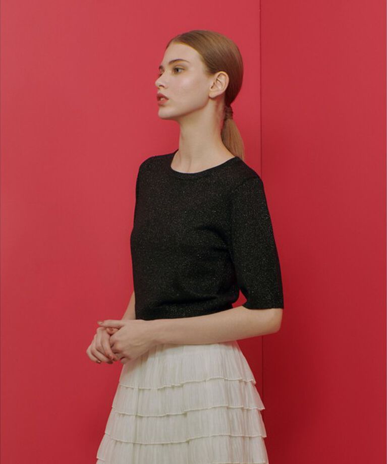 LOULOU WILLOUGHBY「【LOULOU WILLOUGHBY】ラメメランジェプルオーバー」|ニット・セーター|