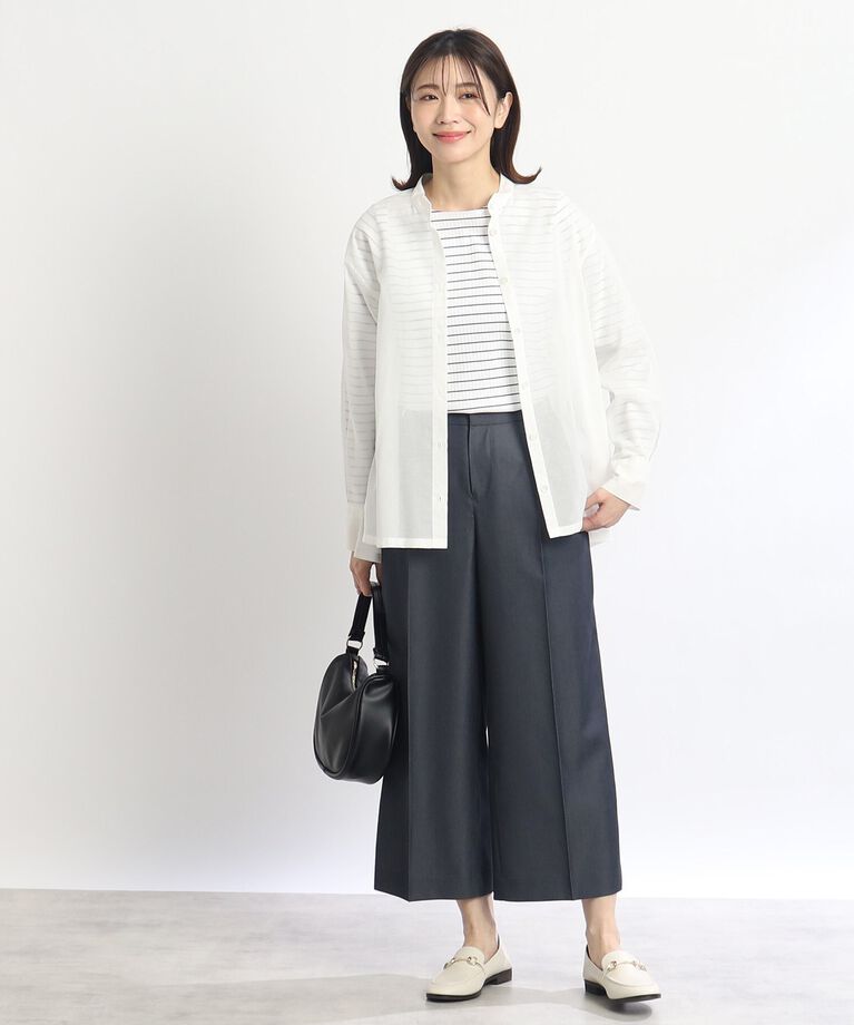 Reflect「【SALE／R－QUALITY／接触冷感／洗える】コットンオーガンジーシアーシャツ」|シャツ・ブラウス|
