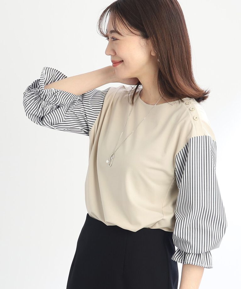Reflect「【SALE／UVカット／接触冷感／洗える】キャンディスリーブカットソー」|Tシャツ・カットソー|