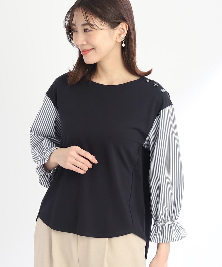 Reflect「【SALE／UVカット／接触冷感／洗える】キャンディスリーブカットソー」|Tシャツ・カットソー|