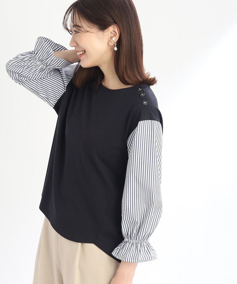 Reflect「【SALE／UVカット／接触冷感／洗える】キャンディスリーブカットソー」|Tシャツ・カットソー|