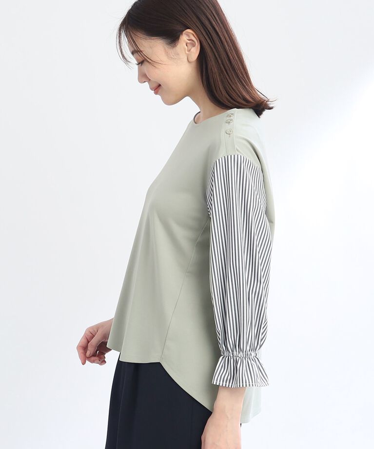 Reflect「【SALE／UVカット／接触冷感／洗える】キャンディスリーブカットソー」|Tシャツ・カットソー|