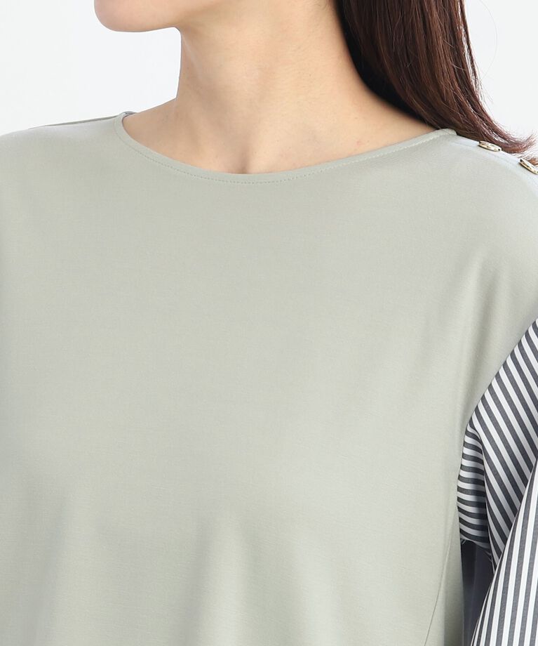 Reflect「【SALE／UVカット／接触冷感／洗える】キャンディスリーブカットソー」|Tシャツ・カットソー|