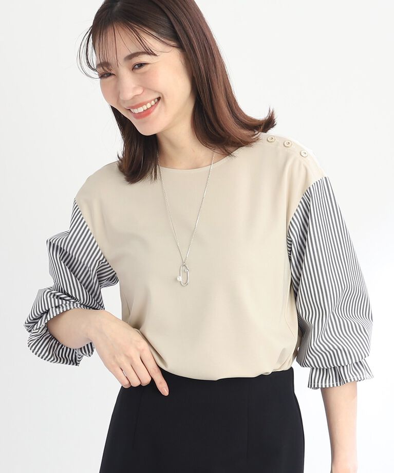 Reflect「【SALE／UVカット／接触冷感／洗える】キャンディスリーブカットソー」|Tシャツ・カットソー|