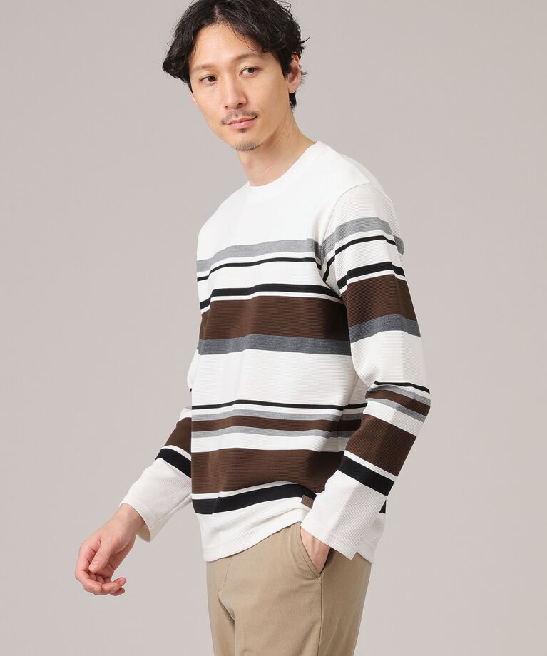 TAKEO KIKUCHI「【Sサイズ～】リップルパネルボーダー」|Tシャツ・カットソー|