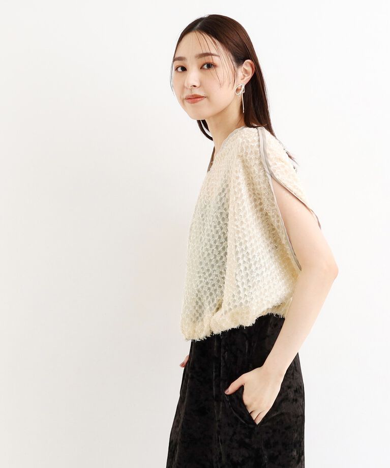 THE SHOP TK「ジャカードバルーンブラウス【洗える】」|シャツ・ブラウス|