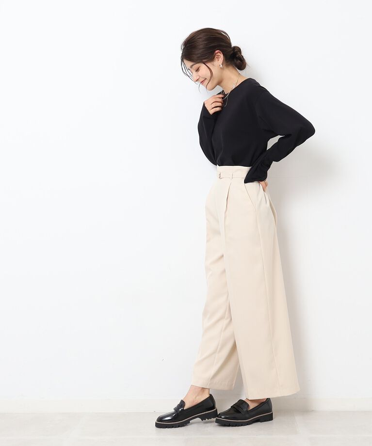 SHOO･LA･RUE「レイヤードコーデにも！ ラウンドヘム ベーシックロンT」|Tシャツ・カットソー|
