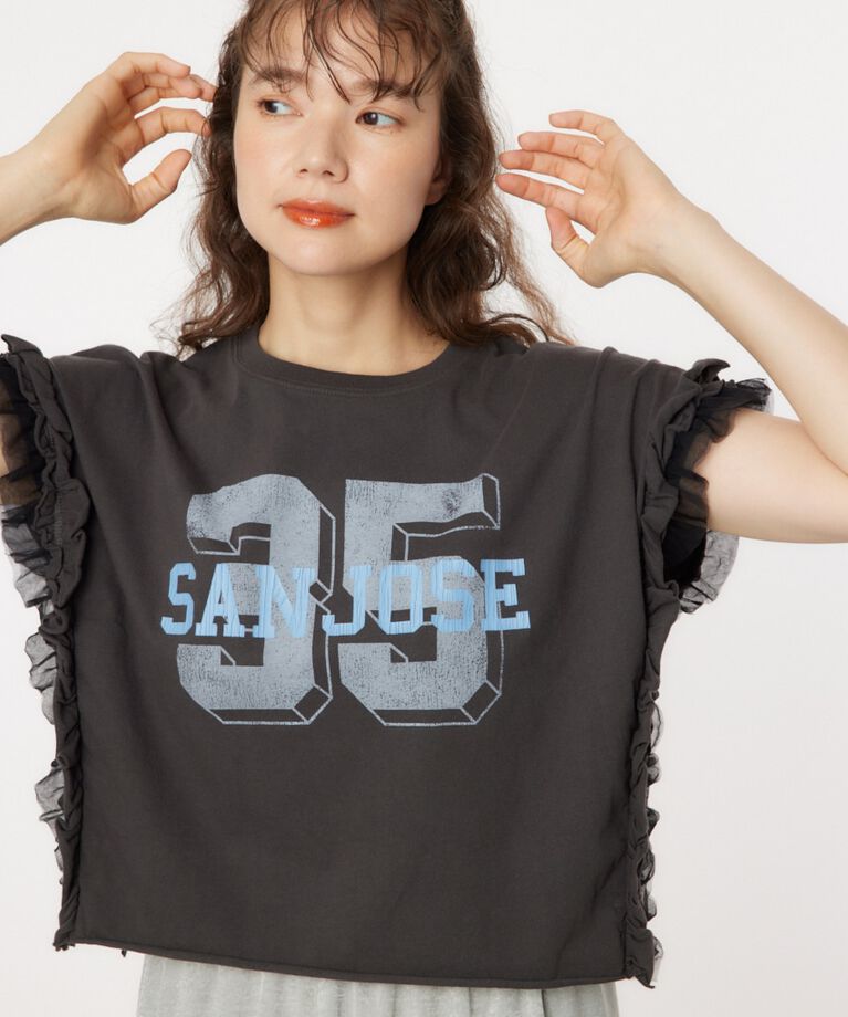 RODEO CROWNS「フリルナンバートップス」|Tシャツ・カットソー|C.GRY