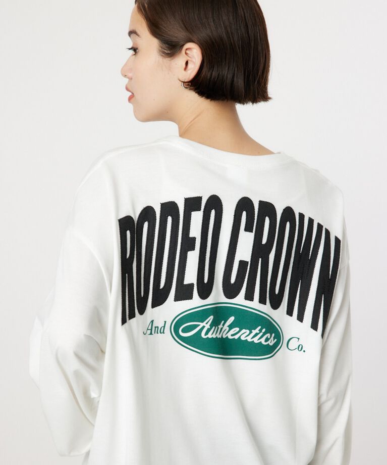 RODEO CROWNS「RCSアップリケロゴL/S Tシャツ」|Tシャツ・カットソー|O/WHT1