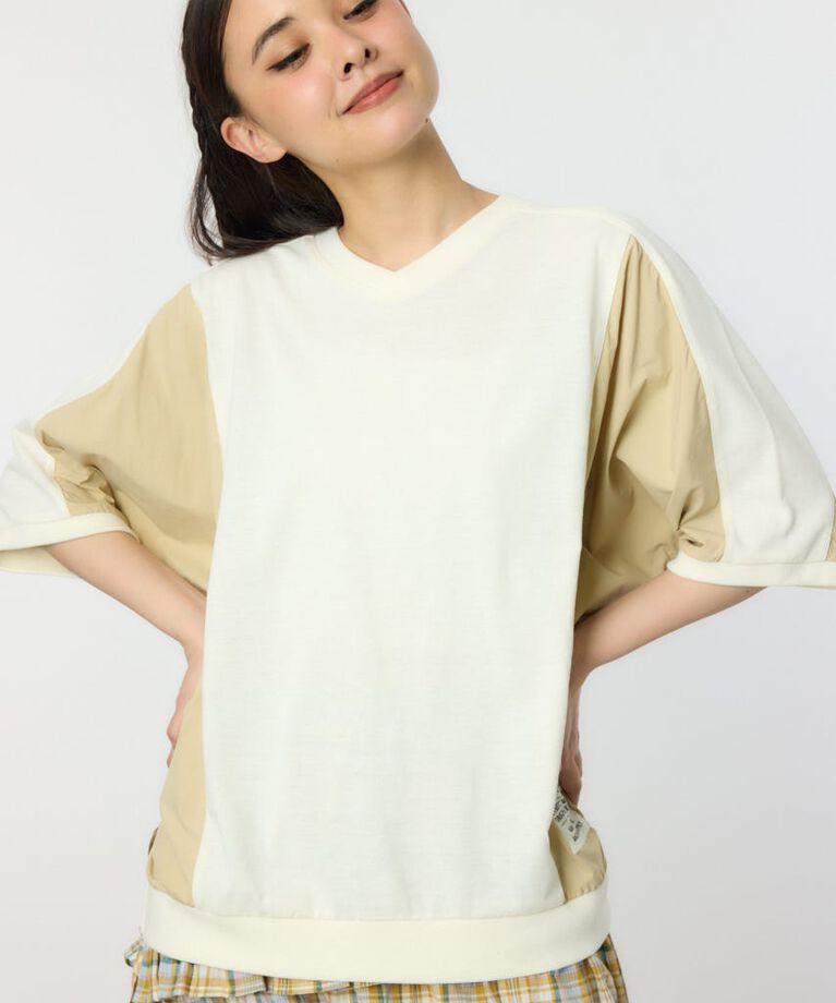 RODEO CROWNS「ドッキング切替ドルマントップス」|Tシャツ・カットソー|
