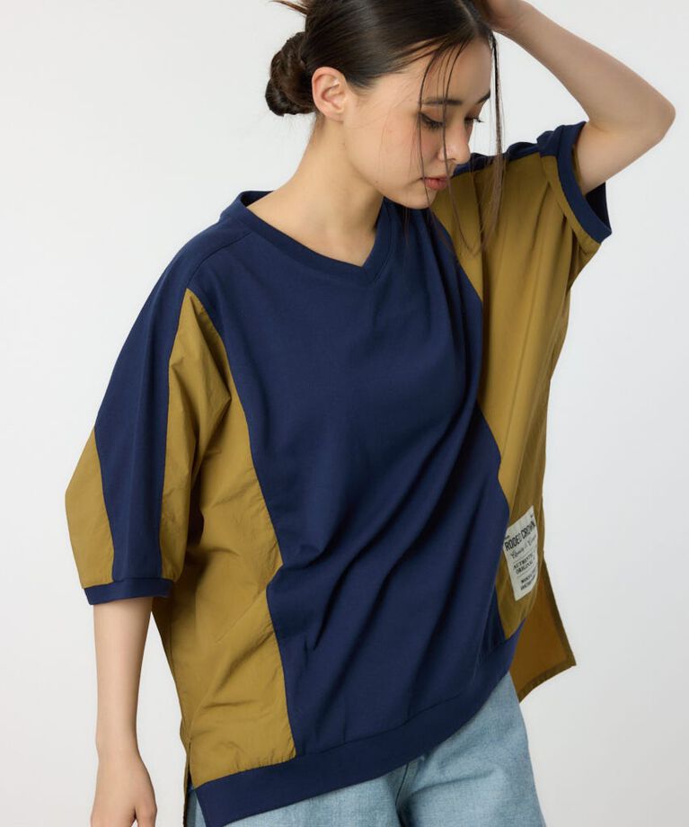 RODEO CROWNS「ドッキング切替ドルマントップス」|Tシャツ・カットソー|