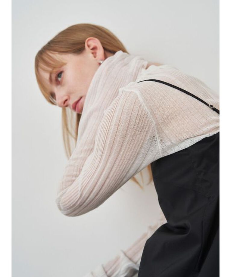 ELENDEEK「SHEER RIB KT」|ニット・セーター|オフホワイト