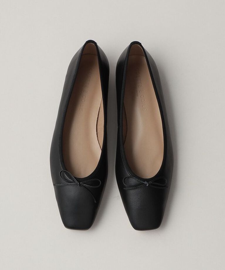 ODETTE E ODILE「スクエアバレエ フラット10↓↑」|バレエシューズ|BLACK