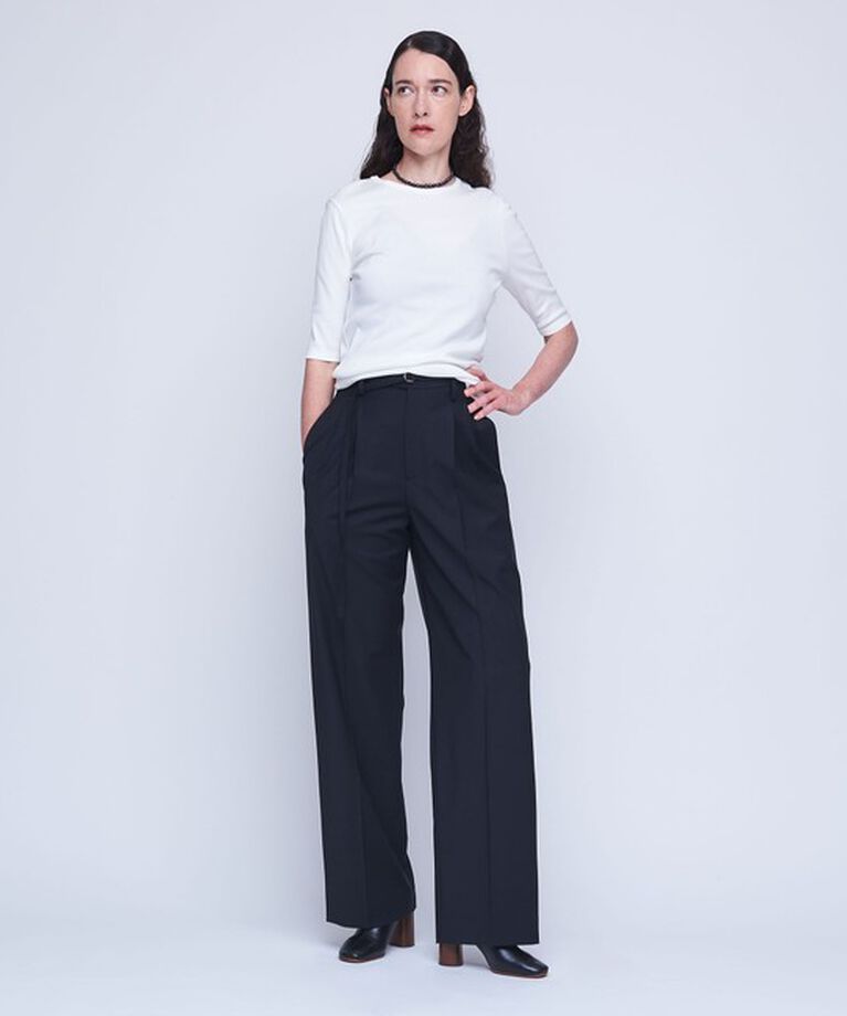 AEWEN MATOPH「＜AEWEN MATOPH＞コットン フライス 5分袖 クルーネックTシャツ」|Tシャツ・カットソー|