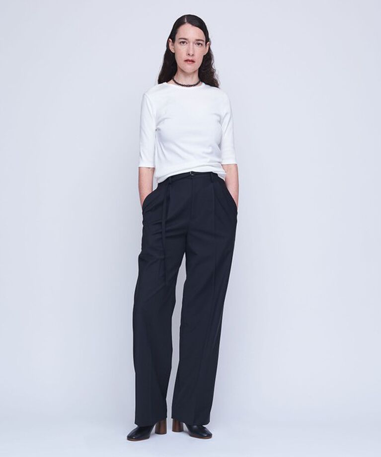 AEWEN MATOPH「＜AEWEN MATOPH＞コットン フライス 5分袖 クルーネックTシャツ」|Tシャツ・カットソー|