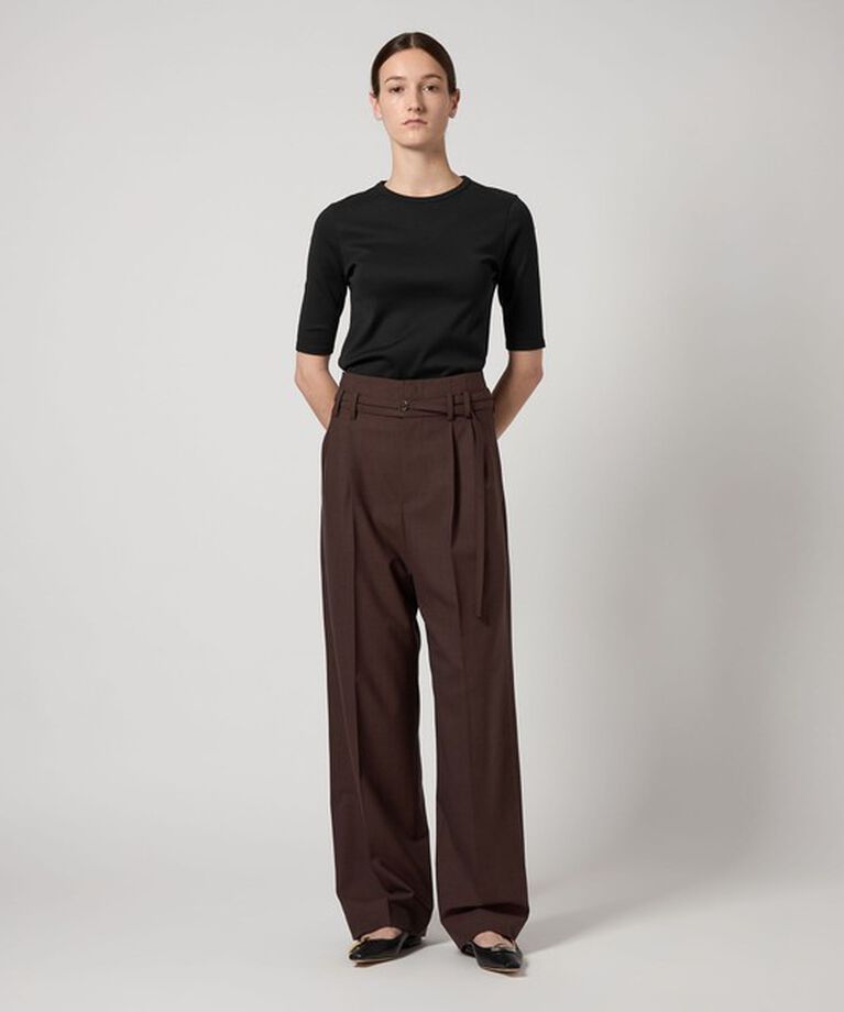 AEWEN MATOPH「＜AEWEN MATOPH＞コットン フライス 5分袖 クルーネックTシャツ」|Tシャツ・カットソー|