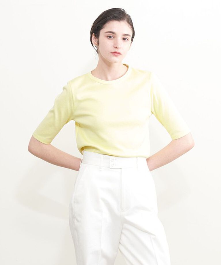 AEWEN MATOPH「＜AEWEN MATOPH＞コットン フライス 5分袖 クルーネックTシャツ」|Tシャツ・カットソー|