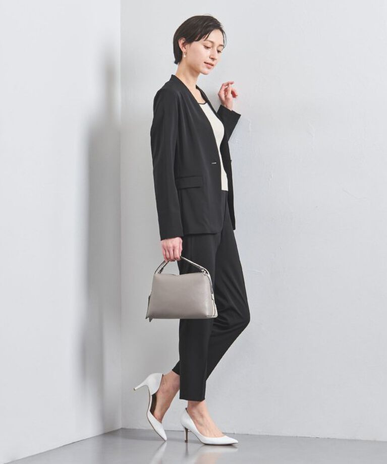 UNITED ARROWS「FEEL CLEAN Vノーカラー ジャケット」|ノーカラージャケット|