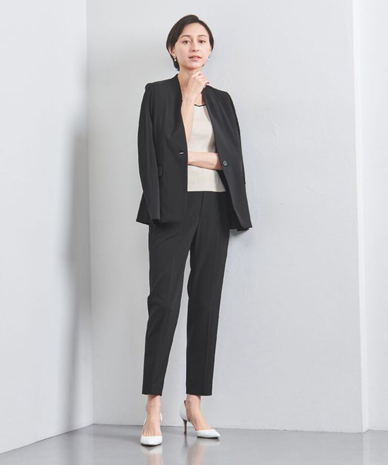 UNITED ARROWS「FEEL CLEAN Vノーカラー ジャケット」|ノーカラージャケット|