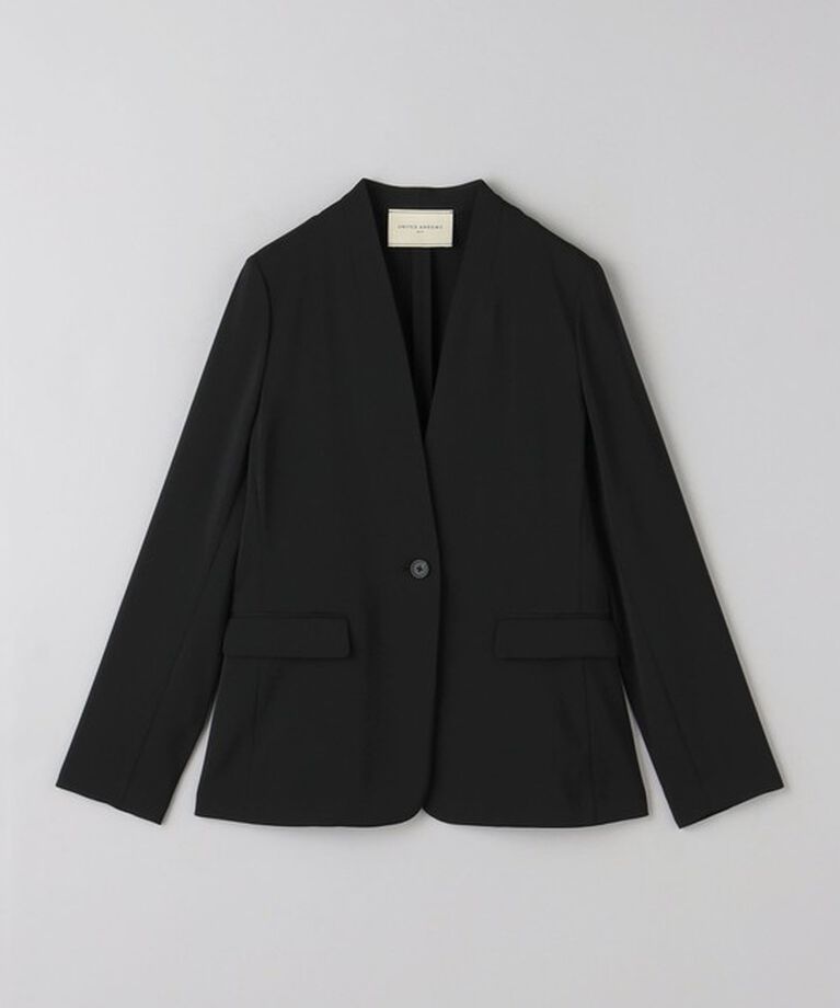 UNITED ARROWS「FEEL CLEAN Vノーカラー ジャケット」|ノーカラージャケット|