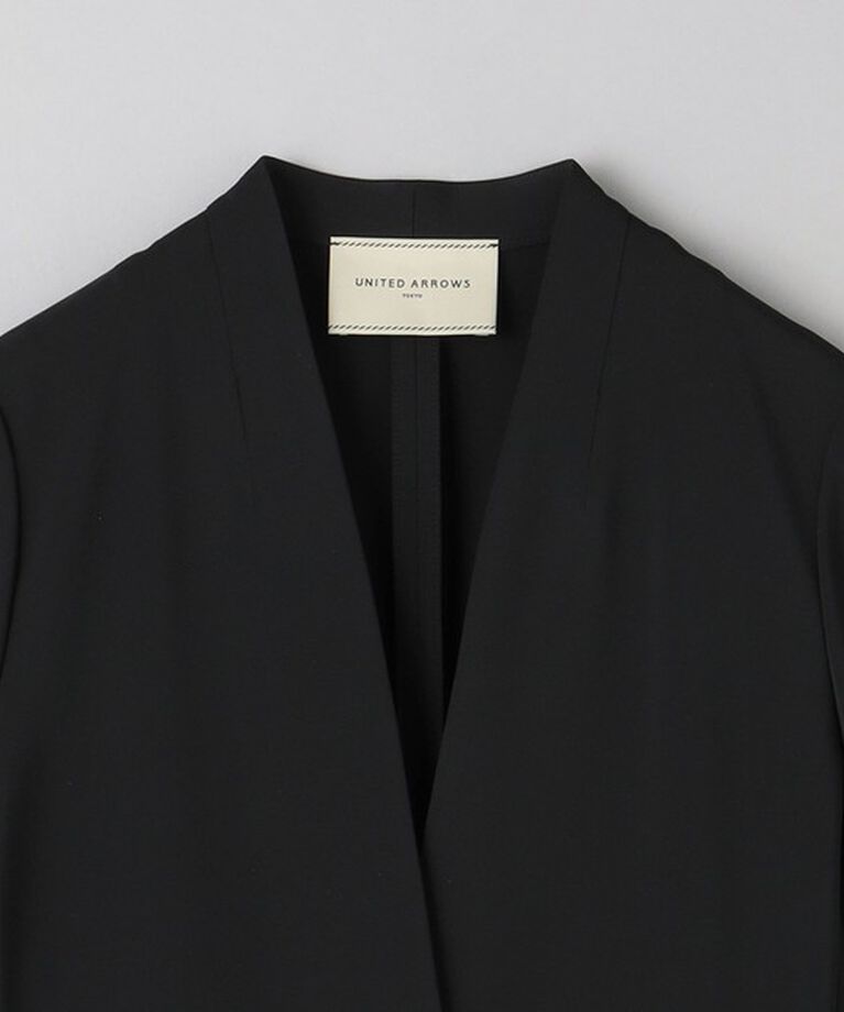 UNITED ARROWS「FEEL CLEAN Vノーカラー ジャケット」|ノーカラージャケット|