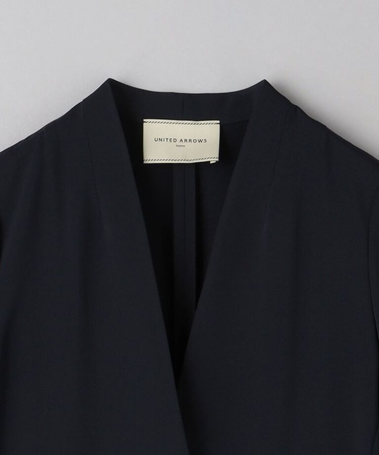 UNITED ARROWS「FEEL CLEAN Vノーカラー ジャケット」|ノーカラージャケット|