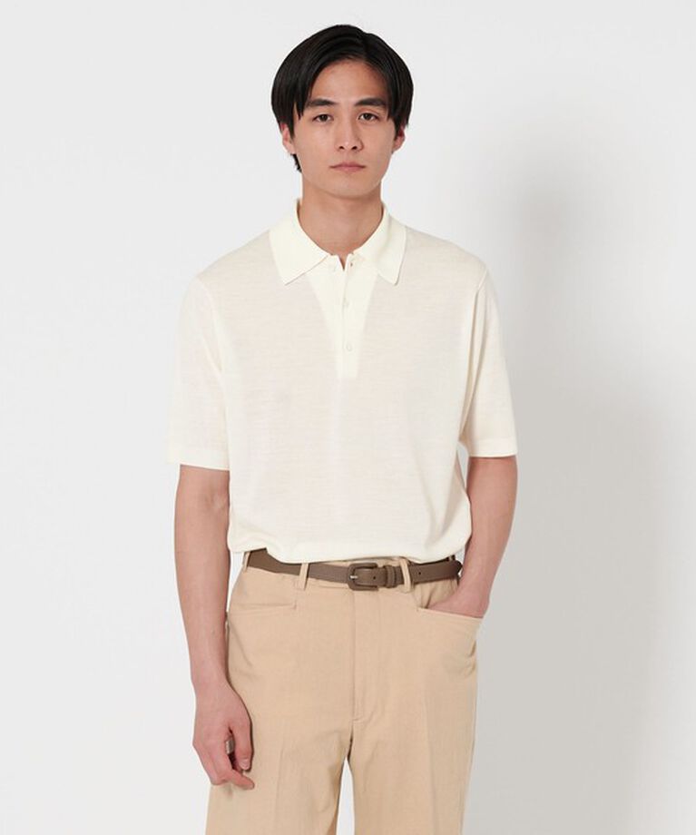 UNITED ARROWS「ウール ハイゲージ ニットポロシャツ」|ポロシャツ|