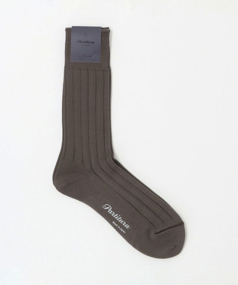 UNITED ARROWS「＜Partitura＞ リブ ソックス」|ソックス|DK.BROWN