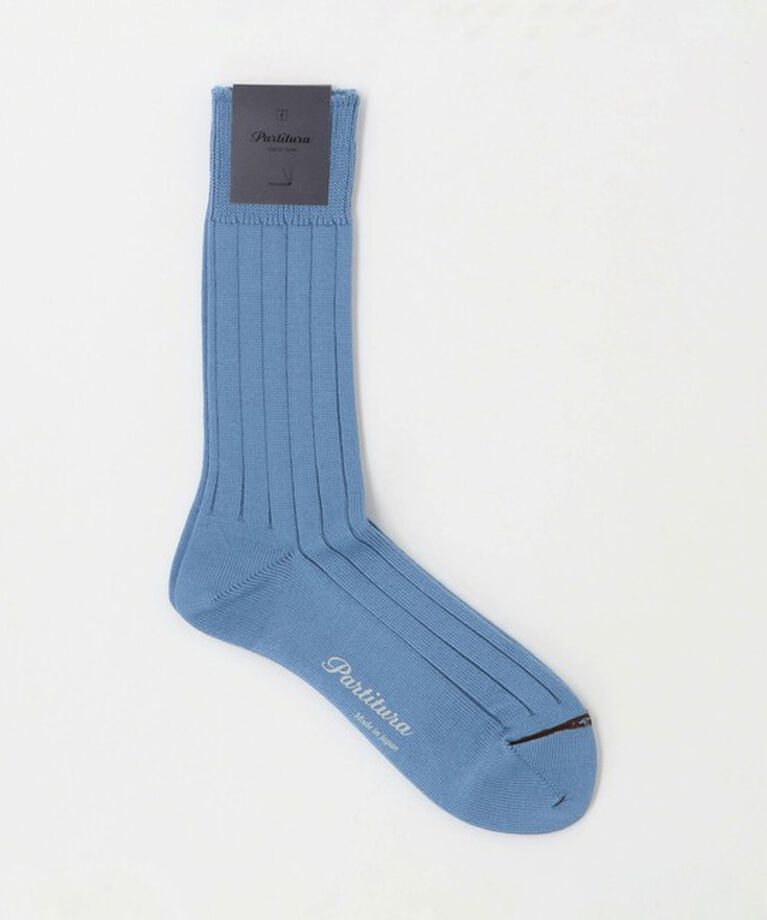 UNITED ARROWS「＜Partitura＞ リブ ソックス」|ソックス|TURQUOISE