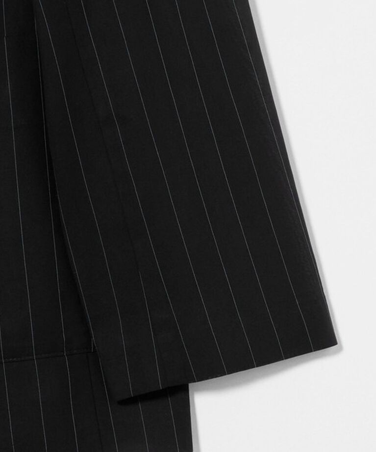 UNITED ARROWS「ストライプ シアー ジャケット」|ノーカラージャケット|