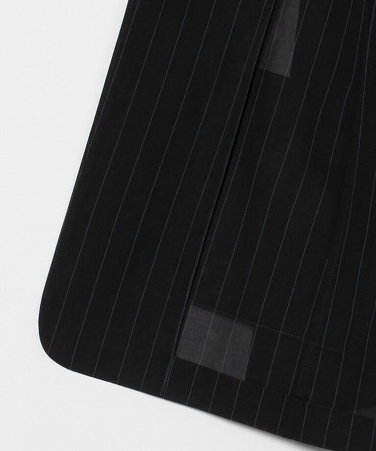 UNITED ARROWS「ストライプ シアー ジャケット」|ノーカラージャケット|